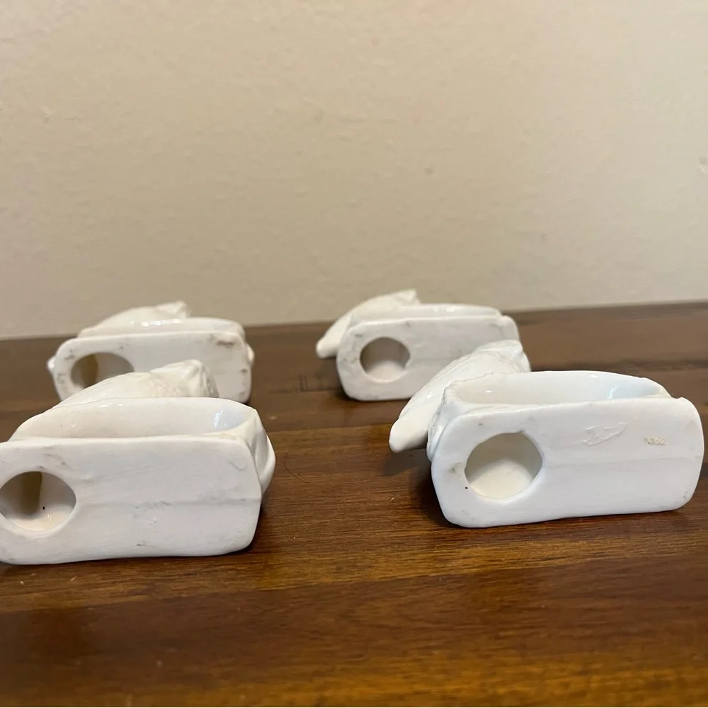 Vintage Porcelain Owl Napkin Rings